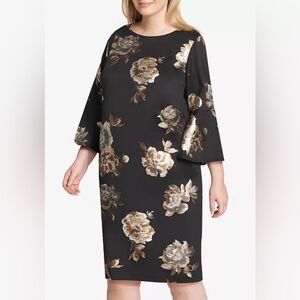 Jessica Howard 14W, Sheath Dress with Dolman Sleeves